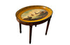 Charming small 19th Century Italian walnut occasional table with removable tole tray.