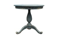 19th century Swedish or Scandinavian round table on a turned central pedestal with a tripod base