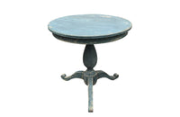 19th century Swedish or Scandinavian round table on a turned central pedestal with a tripod base