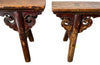 Pair of 19th century Chinese elm benches from the late Qing Period.