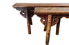 Pair of 19th century Chinese elm benches from the late Qing Period.