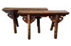 Pair of 19th century Chinese elm benches from the late Qing Period.
