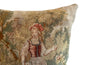 Charming cushion made with a late 19th Century tapestry depicting Red Riding Hood and the Wolf