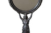 Antique table mirror with circular psyche mirror supported by a classical Art Nouveau female figure - French Antique Mirrors