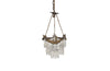 Antique chandelier bronze tiered with crystal glass drops French - Antique Lighting