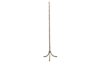 A Maison Bagues attributed faux bamboo brass floor lamp