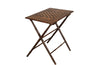 Early 20th century Faux Bamboo folding games table with inlaid checkerboard to centre and marquetry decoration.