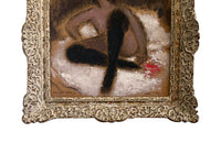  portrait of a female nude in black stockings signed by the artist, Henri Andre Martin in Montparnasse frame