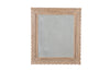 French carved painted antique framed mirror