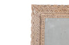 French carved painted antique framed mirror