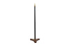 20th Century Empire style floor lamp with black metal stem terminating on a wooden foot - Mid Century Lighting