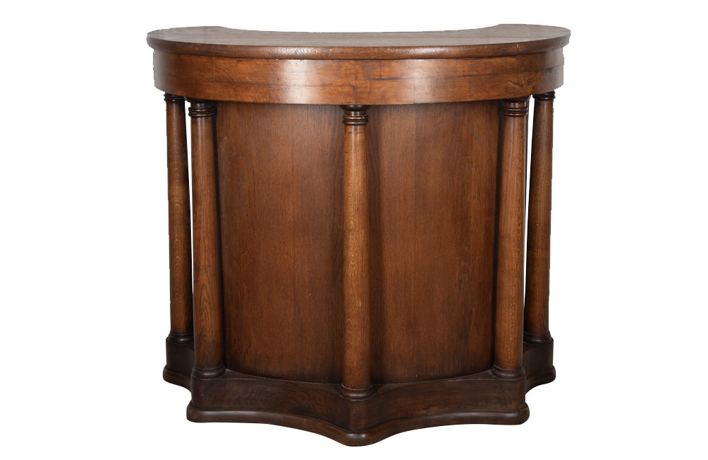 Stylish, early 20th century French oak counter or bar in the Empire style 