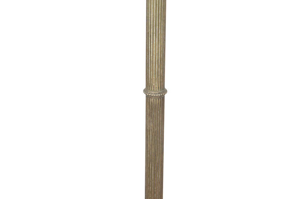 French brass telescopic standard lamp in the Neo-Classical style