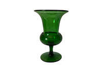 Vintage green blown glass Medici glass vase from Italy