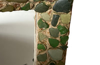 20th Century decorative hand made seaglass mosaic mirror. 