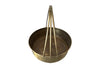 20th Century round basket of large proportion with triple band handle. 