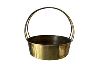 20th Century round basket of large proportion with triple band handle. 
