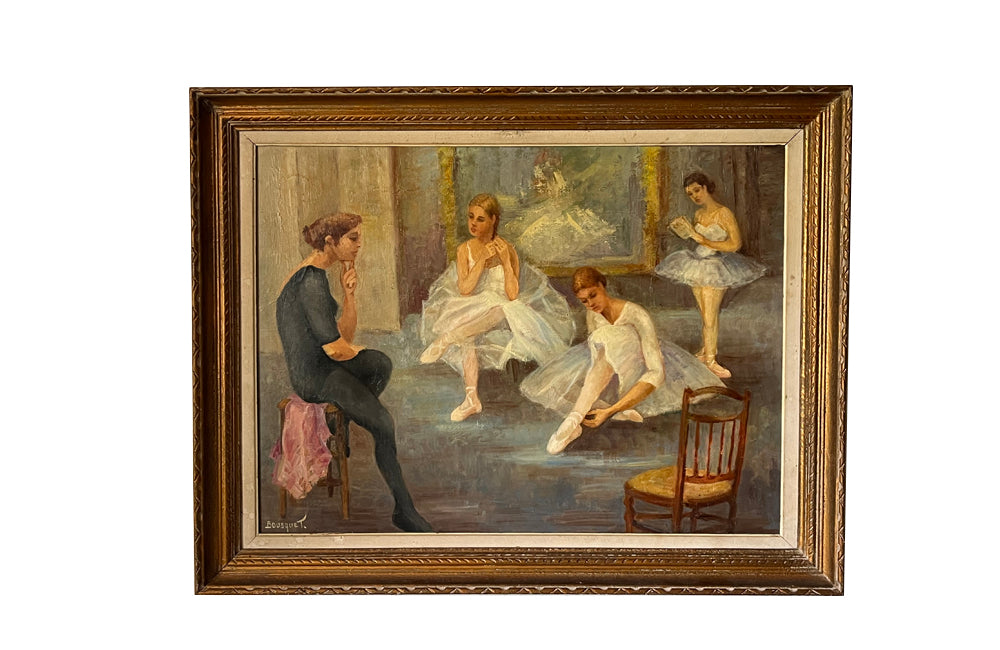 Large oil painting 'Les Danseuses' By Mireille Bousquet 