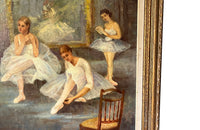 Large oil painting 'Les Danseuses' By Mireille Bousquet 