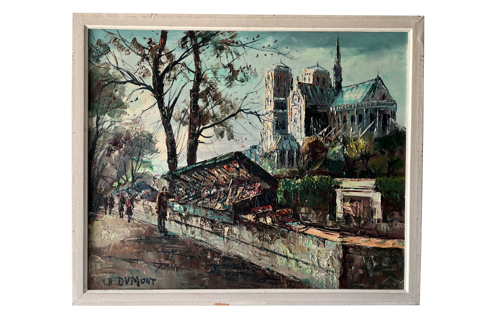 Signed Oil Painting Booksellers In Paris - Wall Decorations-Wall Art ...