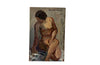 Vintage oil painting Portrait of a seated female nude figure by the female artist Louise Jeanne Cottard-Fossey 