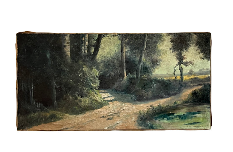 Signed Landscape Painting By M.Brossard