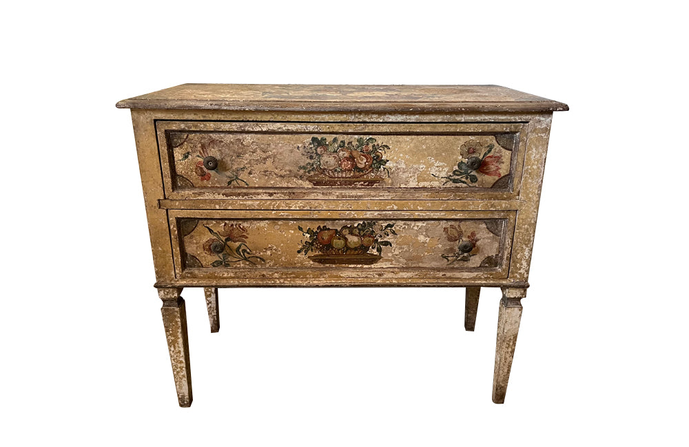 Vintage painted Venetian chest of drawers in the Directoire style - Decorative Antiques