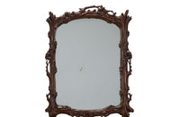 Pair of 20th Century decorative mirrors carved with climbing branches and flowers.&nbsp;