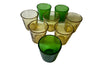 Set of eight vintage French votive glasses 