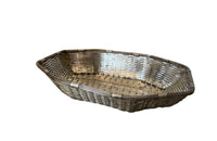 French silverplate woven bread basket in octagonal form.