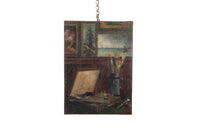 Still-life painting of the interior of an artist's studio - French Antiques