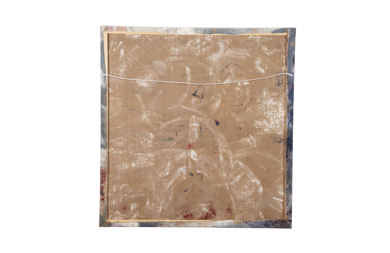 Vintage oil painting Large 20th Century French painting on hessian of a circus
