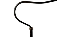 20th Century French neoclassical revival telescopic iron and brass floor lamp with adjustable bulb holder.
