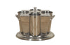 20th Century French Art Deco style silver plated wine cooler.