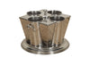 20th Century French Art Deco style silver plated wine cooler.