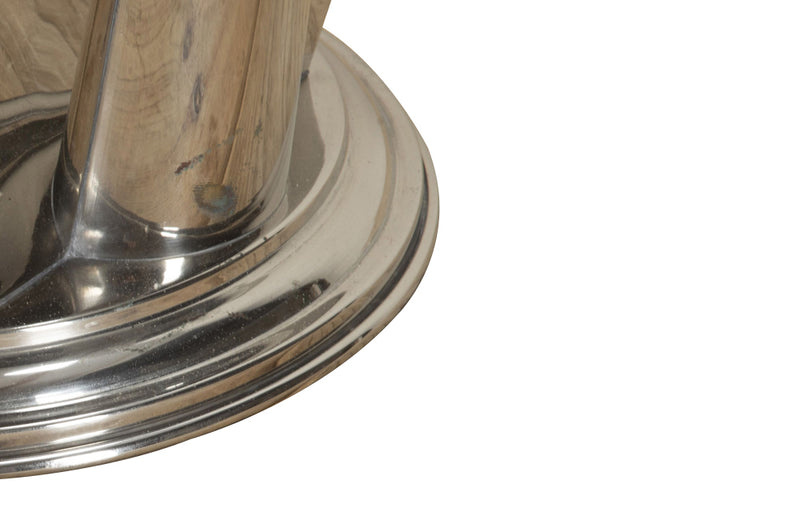 20th Century French Art Deco style silver plated wine cooler.