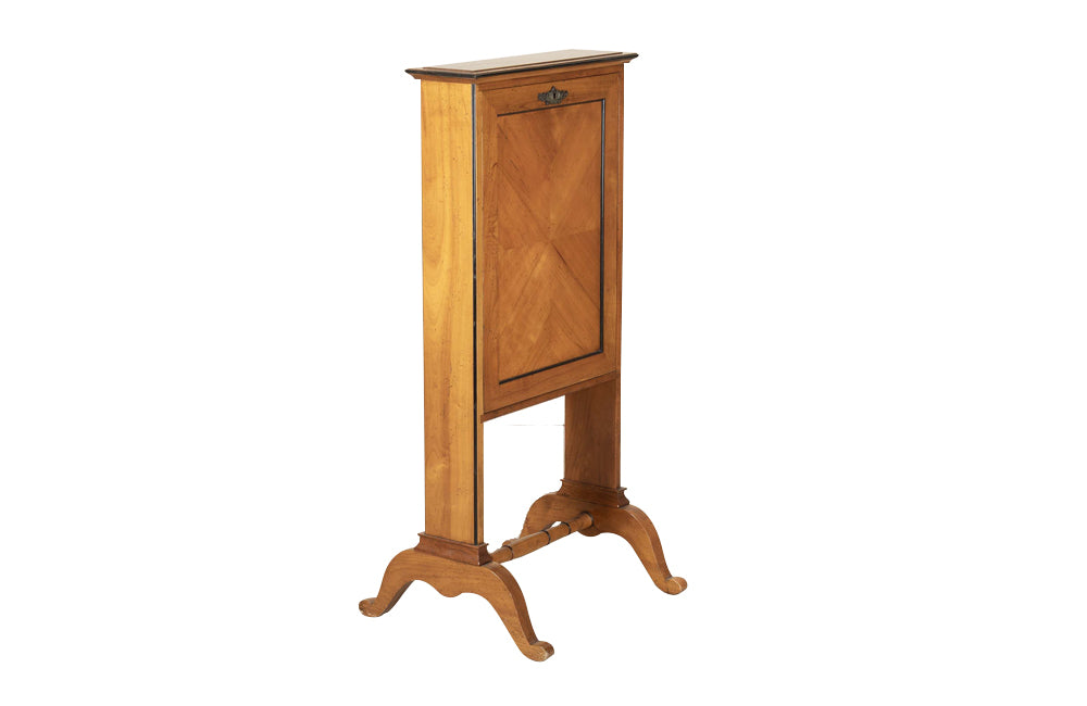 A refined mid-20th Century French folding secrétaire in cherrywood.