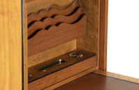 A refined mid-20th Century French folding secrétaire in cherrywood.