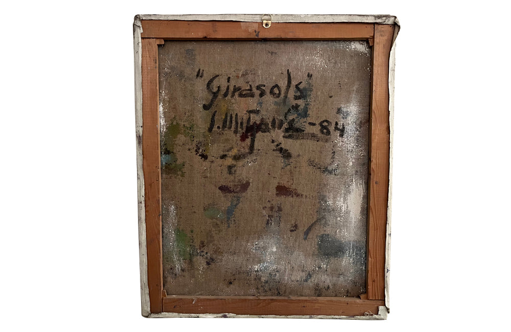 20TH CENTURY FRENCH STILL LIFE PAINTING 'SUNFLOWERS'