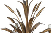 Mid-Century French Hollywood Regency style, gilt tole wheat sheaf chandelier with five bulb holders