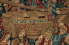 Antique tapestry wall hanging titled 'Le Pressage depicting wine pressing in XV Century Medieval times. French antiques