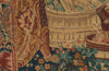 Antique tapestry wall hanging titled 'Le Pressage depicting wine pressing in XV Century Medieval times. French antiques