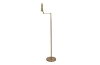 20th Century French brass reading floor lamp with articulated arm in the Art Deco style