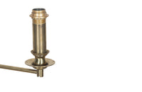 20th Century French brass reading floor lamp with articulated arm in the Art Deco style