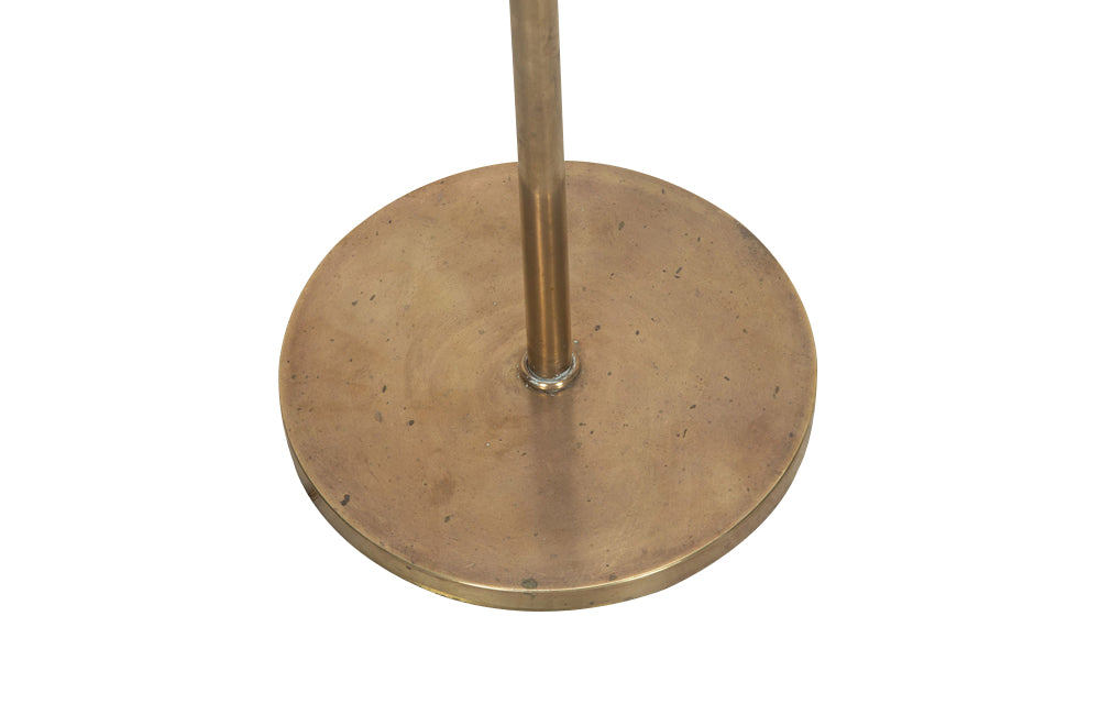 20th Century French brass reading floor lamp with articulated arm in the Art Deco style