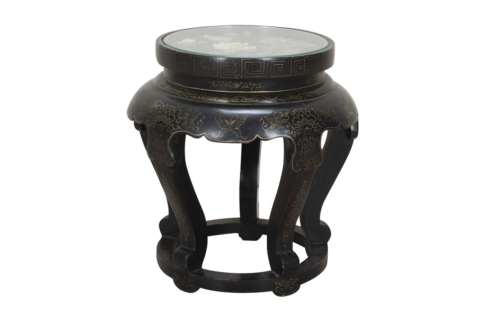 Mid-20th Century Chinese black lacquer end or low table.