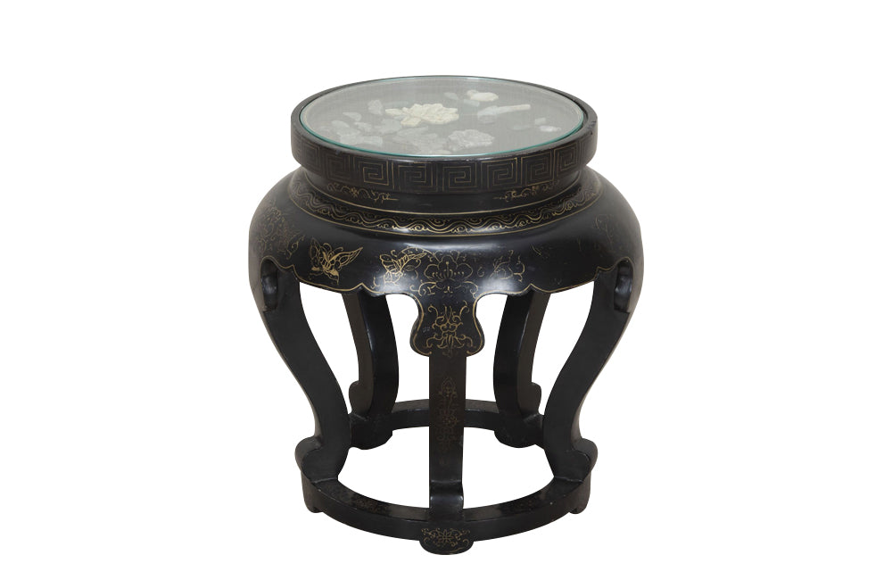 Mid-20th Century Chinese black lacquer end or low table.