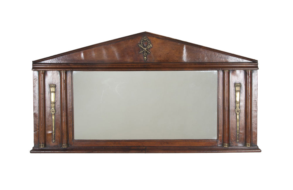 Over mantle mirror in the empire style French mid-20th century. Antique French Mirrors