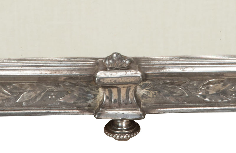 Beautiful, large, mirrored worn silverplate 'surtout de table' centrepiece by Gallia for Christofle