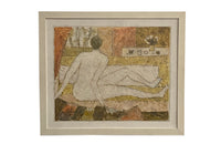 20th Century oil painting 'Seated Nude Figure' By Jean Guillou - French - Vintage oil painting